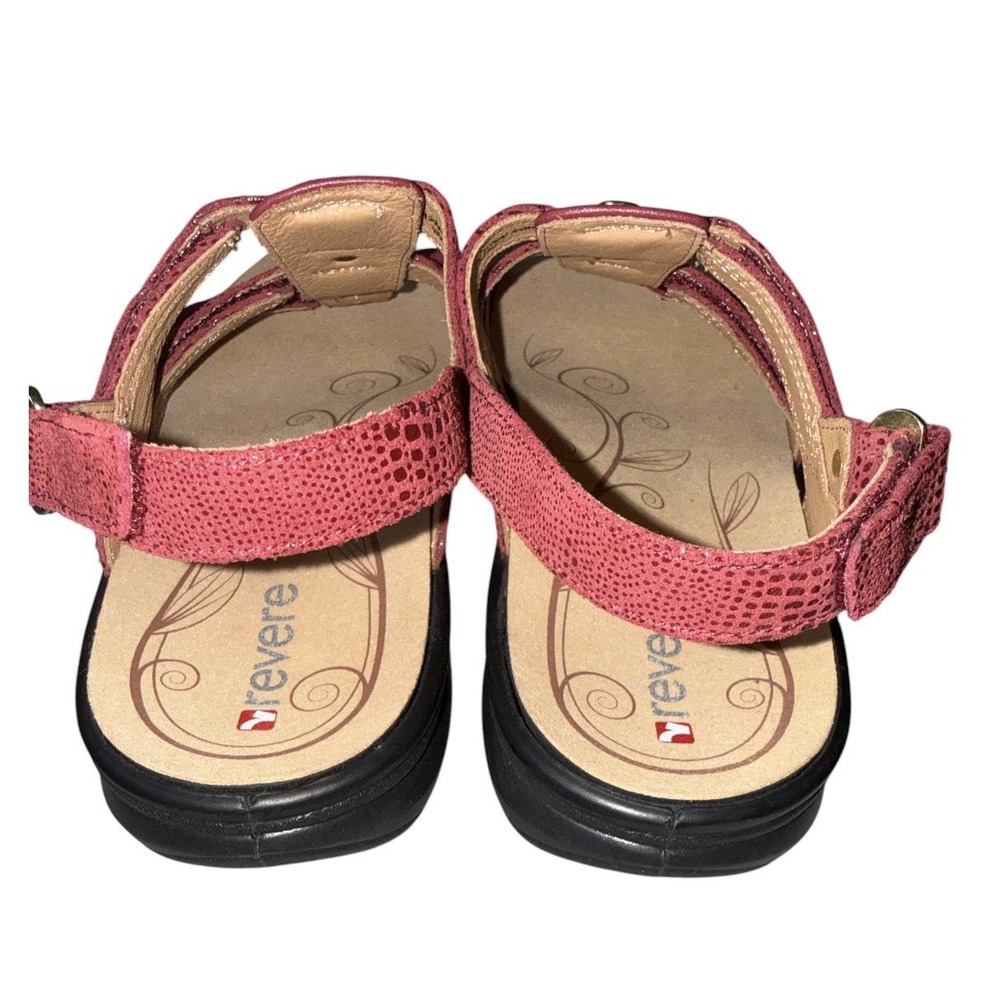 Revere Red Multi‑Strap Comfort Sandals Women's Size 9 Orthotic Friendly - Picture 5 of 9